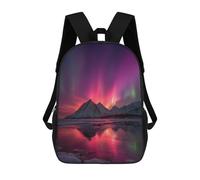 sinyumoney Sacs À Dos Pour Enfants Aurora Borealis Reflections-5 Sac D'école Imprimé En 3D, Sac Tendance, Sac De Voyage Pour L'école Ou Les Voyages 17inch