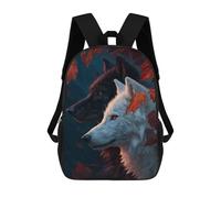 sinyumoney Sacs À Dos Pour Enfants Autumn Wolf Pair Sac D'école Imprimé En 3D, Sac Tendance, Sac De Voyage Pour L'école Ou Les Voyages 17inch