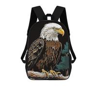 sinyumoney Sacs À Dos Pour Enfants Bald Eagle in Forest Sac D'école Imprimé En 3D, Sac Tendance, Sac De Voyage Pour L'école Ou Les Voyages 17inch