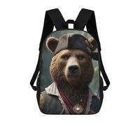 sinyumoney Sacs À Dos Pour Enfants Bear Pirate Funny Sac D'école Imprimé En 3D Pour Enfants, Sac À Dos De Voyage Tendance Pour Écoliers 17inch