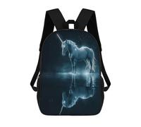 sinyumoney Sacs À Dos Pour Enfants Beautiful Unicorn In Dark Sac D'école Imprimé En 3D Pour Enfants, Sac À Dos De Voyage Tendance Pour Écoliers 17inch