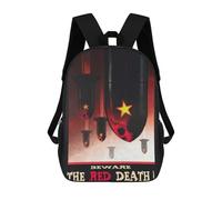 sinyumoney Sacs À Dos Pour Enfants Beware The Red Death Sac D'école Sac À Dos Garçon Sac De Voyage Sac D'écolier Sac À Livres Et Fournitures Scolaires Sacs D'école 17inch
