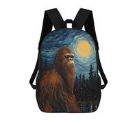 sinyumoney Sacs À Dos Pour Enfants Bigfoot Starry Sac D'école Imprimé En 3D Pour Enfants, Sac À Dos De Voyage Tendance Pour Écoliers 17inch