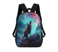 sinyumoney Sacs À Dos Pour Enfants Black Wolf Sac D'école Imprimé En 3D Pour Enfants, Sac À Dos De Voyage Tendance Pour Écoliers 17inch
