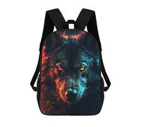 sinyumoney Sacs À Dos Pour Enfants Black Wolf Unleashed Sac D'école Imprimé En 3D Pour Enfants, Sac À Dos De Voyage Tendance Pour Écoliers 17inch