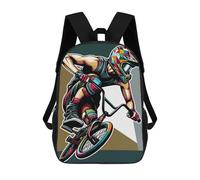 sinyumoney Sacs À Dos Pour Enfants BMX WPAP POP ART Sac D'école Imprimé En 3D Pour Enfants, Sac À Dos De Voyage Tendance Pour Écoliers 17inch