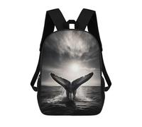 sinyumoney Sacs À Dos Pour Enfants Breaching Whale Sac D'école Sac À Dos Garçon Sac De Voyage Sac D'écolier Sac À Livres Et Fournitures Scolaires Sacs D'école 17inch
