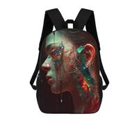 sinyumoney Sacs À Dos Pour Enfants Broken Elegance A Digital Artwork Sac D'école Imprimé En 3D Pour Enfants, Sac À Dos De Voyage Tendance Pour Écoliers 17inch