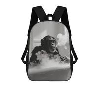 sinyumoney Sacs À Dos Pour Enfants Chimpanzee Smoking in Bathtub Sac D'école Imprimé En 3D, Sac Tendance, Sac De Voyage Pour L'école Ou Les Voyages 17inch