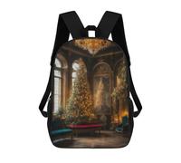 sinyumoney Sacs À Dos Pour Enfants Christmas Tree in Grand Hall Sac D'école Imprimé En 3D Pour Enfants, Sac À Dos De Voyage Tendance Pour Écoliers 17inch