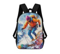sinyumoney Sacs À Dos Pour Enfants Climber on Mountain Peak Sac D'école Imprimé En 3D, Sac Tendance, Sac De Voyage Pour L'école Ou Les Voyages 17inch