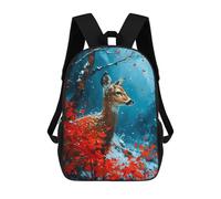 sinyumoney Sacs À Dos Pour Enfants Cold Deer in Cherry Tree Sac D'école Sac À Dos Garçon Sac De Voyage Sac D'écolier Sac À Livres Et Fournitures Scolaires Sacs D'école 17inch