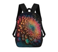 sinyumoney Sacs À Dos Pour Enfants Colorful Abstract Flower Artwork Sac D'école Imprimé En 3D, Sac Tendance, Sac De Voyage Pour L'école Ou Les Voyages 17inch