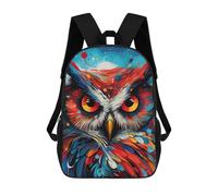 sinyumoney Sacs À Dos Pour Enfants Colorful Abstract Owl Art-3 Sac D'école Imprimé En 3D, Sac Tendance, Sac De Voyage Pour L'école Ou Les Voyages 17inch