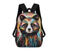 sinyumoney Sacs À Dos Pour Enfants Colorful Abstract Panda Art Sac D'école Imprimé En 3D, Sac Tendance, Sac De Voyage Pour L'école Ou Les Voyages 17inch