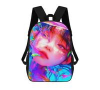 sinyumoney Sacs À Dos Pour Enfants Colorful Abstract Portrait -1 Sac D'école Imprimé En 3D, Sac Tendance, Sac De Voyage Pour L'école Ou Les Voyages 17inch