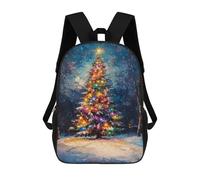 sinyumoney Sacs À Dos Pour Enfants Colorful Christmas Tree Night Scene Sac À Dos Scolaire, Cartable Pour Enfants, Sac De Voyage, Sac À Livres, Sac À Dos Imprimé En 3D Pour Garçons Et Filles 17inch