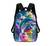 sinyumoney Sacs À Dos Pour Enfants Colorful Dolphin Splash Sac D'école Imprimé En 3D, Sac Tendance, Sac De Voyage Pour L'école Ou Les Voyages 17inch