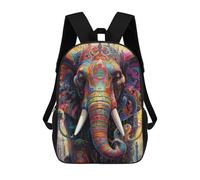 sinyumoney Sacs À Dos Pour Enfants Colorful Elephant Artwork-26 Sac À Dos Scolaire, Cartable Pour Enfants, Sac De Voyage, Sac À Livres, Sac À Dos Imprimé En 3D Pour Garçons Et Filles 17inch