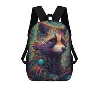 sinyumoney Sacs À Dos Pour Enfants Colorful Fox Portrait Artwork Sac D'école Imprimé En 3D, Sac Tendance, Sac De Voyage Pour L'école Ou Les Voyages 17inch