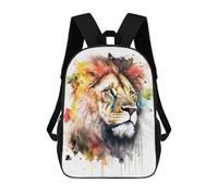 sinyumoney Sacs À Dos Pour Enfants Colorful Lion Portrait Art Print -2 Sac D'école Imprimé En 3D, Sac Tendance, Sac De Voyage Pour L'école Ou Les Voyages 17inch