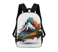 sinyumoney Sacs À Dos Pour Enfants Colorful Mountain Abstract Art Sac D'école Imprimé En 3D Pour Enfants, Sac À Dos De Voyage Tendance Pour Écoliers 17inch