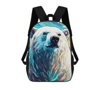 sinyumoney Sacs À Dos Pour Enfants Colorful Polar Bear Illustration Sac D'école Imprimé En 3D, Sac Tendance, Sac De Voyage Pour L'école Ou Les Voyages 17inch