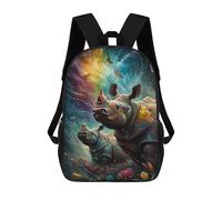sinyumoney Sacs À Dos Pour Enfants Colorful Rhino Dreamscape Sac À Dos Scolaire, Cartable Pour Enfants, Sac De Voyage, Sac À Livres, Sac À Dos Imprimé En 3D Pour Garçons Et Filles 17inch