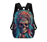 sinyumoney Sacs À Dos Pour Enfants Colorful Skull Artwork Sac À Dos Scolaire, Cartable Pour Enfants, Sac De Voyage, Sac À Livres, Sac À Dos Imprimé En 3D Pour Garçons Et Filles 17inch