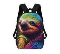 sinyumoney Sacs À Dos Pour Enfants Colorful Sloth Portrait-1 Sac À Dos Scolaire, Cartable Pour Enfants, Sac De Voyage, Sac À Livres, Sac À Dos Imprimé En 3D Pour Garçons Et Filles 17inch