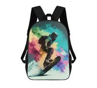 sinyumoney Sacs À Dos Pour Enfants Colorful Snowboarder Art Sac D'école Imprimé En 3D, Sac Tendance, Sac De Voyage Pour L'école Ou Les Voyages 17inch