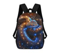 sinyumoney Sacs À Dos Pour Enfants Cosmic Celestial Snake Sac D'école Imprimé En 3D Pour Enfants, Sac À Dos De Voyage Tendance Pour Écoliers 17inch
