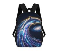sinyumoney Sacs À Dos Pour Enfants Cosmic Dolphin Wave Sac D'école Imprimé En 3D, Sac Tendance, Sac De Voyage Pour L'école Ou Les Voyages 17inch