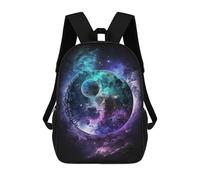 sinyumoney Sacs À Dos Pour Enfants Cosmic Yin-Yang Nebula Sac À Dos Scolaire, Cartable Pour Enfants, Sac De Voyage, Sac À Livres, Sac À Dos Imprimé En 3D Pour Garçons Et Filles 17inch