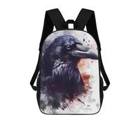 sinyumoney Sacs À Dos Pour Enfants Crow Watercolor Sac D'école Imprimé En 3D Pour Enfants, Sac À Dos De Voyage Tendance Pour Écoliers 17inch
