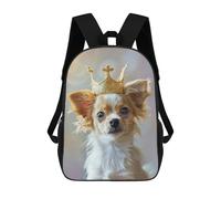 sinyumoney Sacs À Dos Pour Enfants Cute Dog King Sac D'école Imprimé En 3D Pour Enfants, Sac À Dos De Voyage Tendance Pour Écoliers 17inch