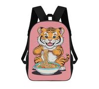sinyumoney Sacs À Dos Pour Enfants Cute Tiger And Ramen Sac D'école Sac À Dos Garçon Sac De Voyage Sac D'écolier Sac À Livres Et Fournitures Scolaires Sacs D'école 17inch