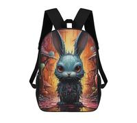 sinyumoney Sacs À Dos Pour Enfants Dark Bunny in A Melted World Sac D'école Imprimé En 3D, Sac Tendance, Sac De Voyage Pour L'école Ou Les Voyages 17inch