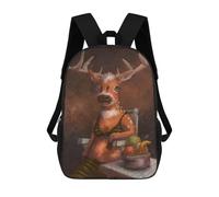 sinyumoney Sacs À Dos Pour Enfants Deer Sac D'école Imprimé En 3D Pour Enfants, Sac À Dos De Voyage Tendance Pour Écoliers 17inch