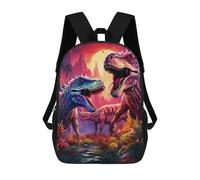 sinyumoney Sacs À Dos Pour Enfants Dinosaur Duel Under The Moonlit Sky Sac D'école Imprimé En 3D, Sac Tendance, Sac De Voyage Pour L'école Ou Les Voyages 17inch