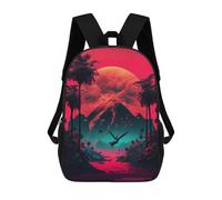 sinyumoney Sacs À Dos Pour Enfants Dinosaur Paradise Neon Dreamscape Sac À Dos Scolaire, Cartable Pour Enfants, Sac De Voyage, Sac À Livres, Sac À Dos Imprimé En 3D Pour Garçons Et Filles 17inch