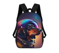 sinyumoney Sacs À Dos Pour Enfants Dog in Space Helmet -3 Sac D'école Imprimé En 3D, Sac Tendance, Sac De Voyage Pour L'école Ou Les Voyages 17inch