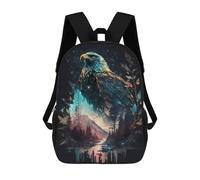 sinyumoney Sacs À Dos Pour Enfants Eagle in The Forest Sac À Dos Scolaire, Cartable Pour Enfants, Sac De Voyage, Sac À Livres, Sac À Dos Imprimé En 3D Pour Garçons Et Filles 17inch