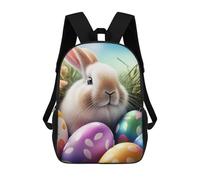 sinyumoney Sacs À Dos Pour Enfants Easter Bunny with Eggs-1 Sac D'école Imprimé En 3D Pour Enfants, Sac À Dos De Voyage Tendance Pour Écoliers 17inch