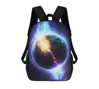 sinyumoney Sacs À Dos Pour Enfants Electricity And Fire Globe Artwork Sac D'école Imprimé En 3D, Sac Tendance, Sac De Voyage Pour L'école Ou Les Voyages 17inch