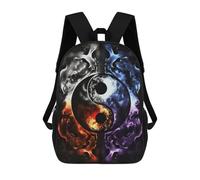 sinyumoney Sacs À Dos Pour Enfants Elemental Yin Yang Sac D'école Imprimé En 3D Pour Enfants, Sac À Dos De Voyage Tendance Pour Écoliers 17inch