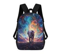 sinyumoney Sacs À Dos Pour Enfants Elephant at Starry Sky Sac D'école Imprimé En 3D Pour Enfants, Sac À Dos De Voyage Tendance Pour Écoliers 17inch