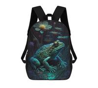 sinyumoney Sacs À Dos Pour Enfants Enchanted Night Frog Sac À Dos Scolaire, Cartable Pour Enfants, Sac De Voyage, Sac À Livres, Sac À Dos Imprimé En 3D Pour Garçons Et Filles 17inch