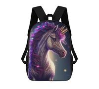 sinyumoney Sacs À Dos Pour Enfants Enchanted Unicorn Portrait Sac D'école Imprimé En 3D Pour Enfants, Sac À Dos De Voyage Tendance Pour Écoliers 17inch