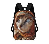 sinyumoney Sacs À Dos Pour Enfants Exotic Cat in Desert Attire Sac D'école Imprimé En 3D, Sac Tendance, Sac De Voyage Pour L'école Ou Les Voyages 17inch